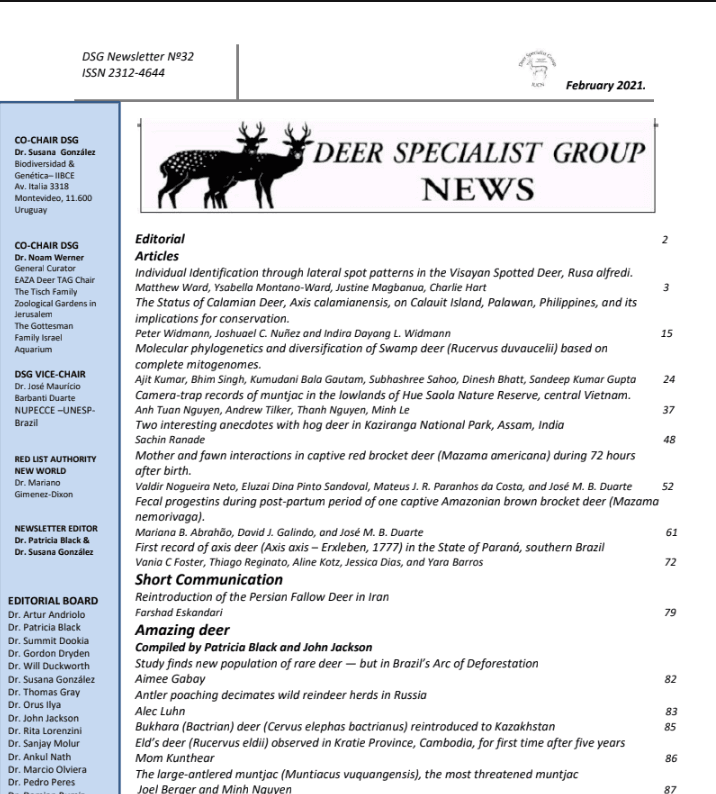First record of axis deer (Axis axis) in the State of Paraná, southern Brazil